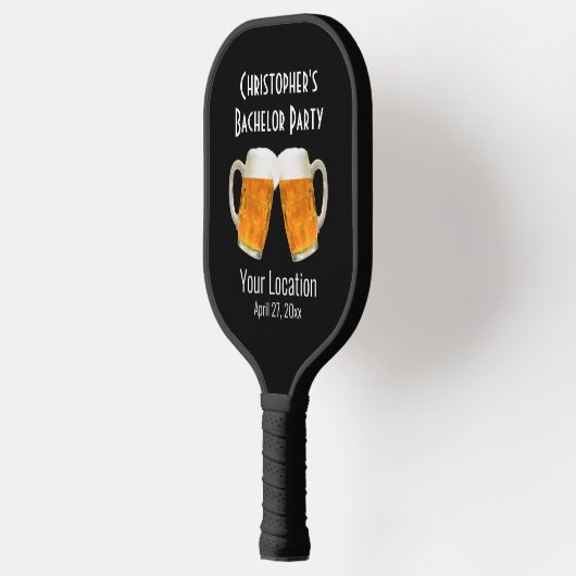 Bachelor Party Gastgeschenk Hochzeit Beer Cheer Pickleball Schläger (Links)