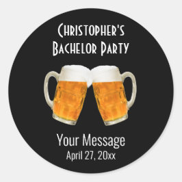 Bachelor Party Gastgeschenk Hochzeit Beer Cheer Runder Aufkleber