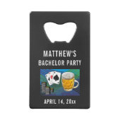 Bachelor Party Gastgeschenk Hochzeit Bier Poker Geldbeutel Flaschenöffner (Rückseite)