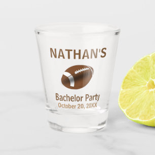 Bachelor Party Gastgeschenk Hochzeit Football Schnapsglas