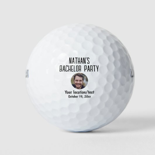 Bachelor Party Gastgeschenk Hochzeit Groom Foto Golfball (Vorderseite)