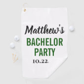Bachelor Party Gastgeschenk Hochzeit Moderne Typog Golfhandtuch (Insitu)