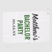 Bachelor Party Gastgeschenk Hochzeit Moderne Typog Golfhandtuch (Horizontal)