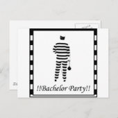 Bachelor Party - Gefangener Einladungspostkarte (Vorne/Hinten)