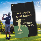 Bachelor Party Golf Last Swing Name Willkommen Golfhandtuch