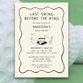 Bachelor Party Golf Letztes Swing vor dem Ring Einladung