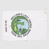 Bachelor Party Golfer Name Last Swing Golfhandtuch (Horizontal)