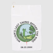 Bachelor Party Golfer Name Last Swing Golfhandtuch (Vorderseite)