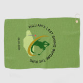 Bachelor Party Golfer Name Last Swing Golfhandtuch (Horizontal)