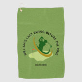 Bachelor Party Golfer Name Last Swing Golfhandtuch (Vorderseite)