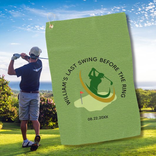 Bachelor Party Golfer Name Last Swing Golfhandtuch
