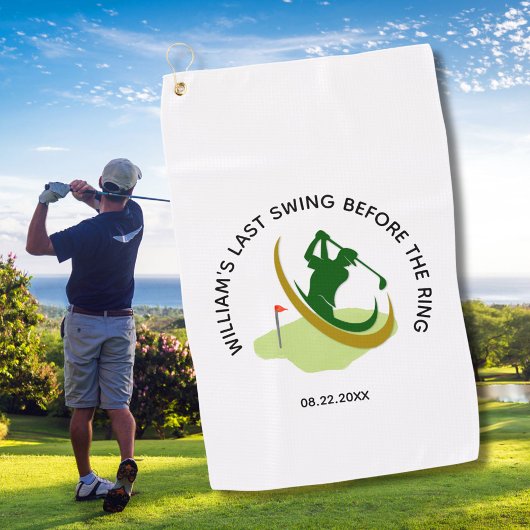 Bachelor Party Golfer Name Last Swing Golfhandtuch