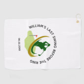 Bachelor Party Golfer Name Last Swing Golfhandtuch (Horizontal)