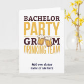 Bachelor Party Groom Drink Team Sonnige Hochzeit Karte (Gelbe Blume)