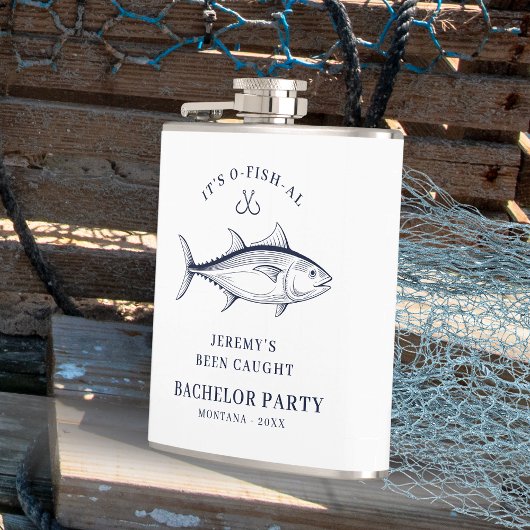 Bachelor Party Groom Fishing Trip Custom Flachmann