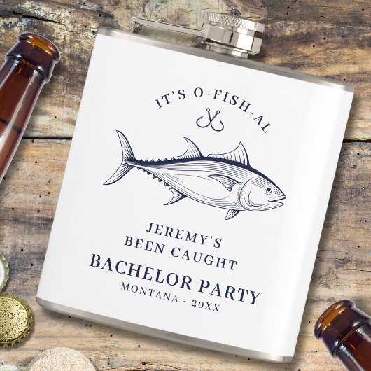 Bachelor Party Groom Fishing Trip Custom Flachmann