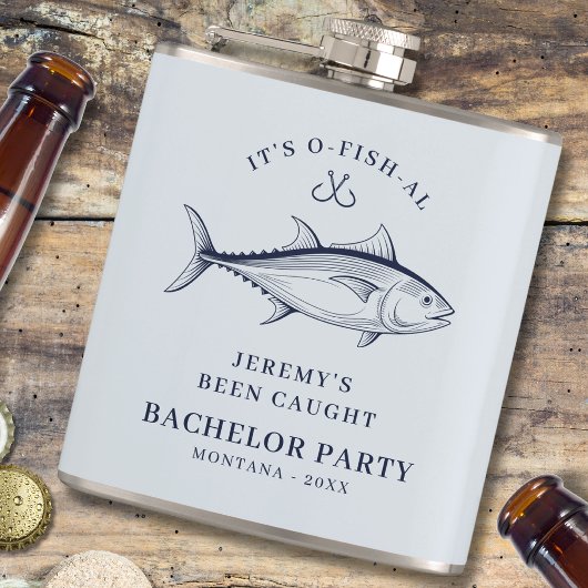 Bachelor Party Groom Fishing Trip Custom Flachmann