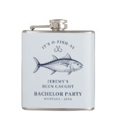 Bachelor Party Groom Fishing Trip Custom Flachmann (Vorderseite)
