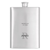 Bachelor Party Groom Flask Monogram Funny Gift Flachmann (Vorderseite)