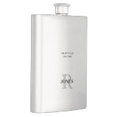 Bachelor Party Groom Flask Monogram Funny Gift Flachmann (Rechts)