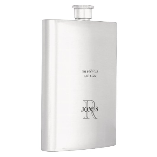 Bachelor Party Groom Flask Monogram Funny Gift Flachmann (Rechts)