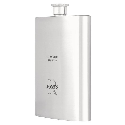 Bachelor Party Groom Flask Monogram Funny Gift Flachmann (Links)