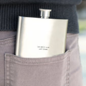 Bachelor Party Groom Flask Monogram Funny Gift Flachmann (Beispiel)