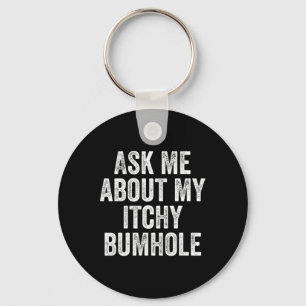 Bachelor Party Groom Itchy Bumhole Adult Humor Puf Schlüsselanhänger