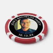 Bachelor Party Groom Photo Casino Pokerchips (Einzeln)