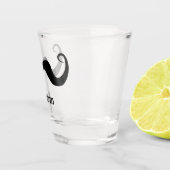 Bachelor Party / Hochzeit schwarzen, lockigen Schn Schnapsglas (Rechts)