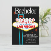 Bachelor Party in Las Vegas Einladung (Stehend Vorderseite)