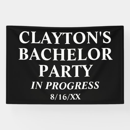 Bachelor Party in Progress-Banner Banner (Horizontal)