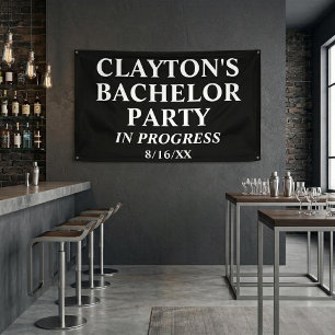 Bachelor Party in Progress-Banner Banner