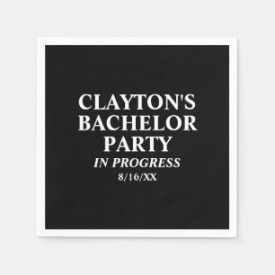 Bachelor Party in Progress Napkins Serviette