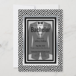 Bachelor-Party in Schwarz, Silber Save the Date