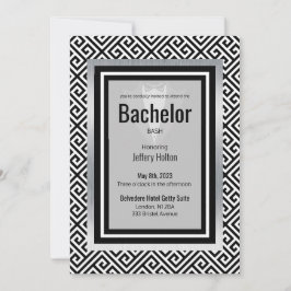 Bachelor-Party in Schwarz, Silber Save the Date