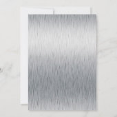 Bachelor-Party in Schwarz, Silber Save the Date (Rückseite)