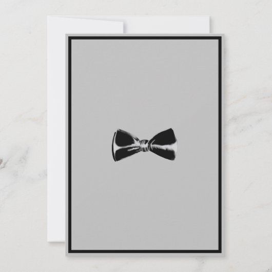 Bachelor-Party in Schwarz/Weiß Einladung (Rückseite)