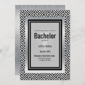Bachelor-Party in Schwarz/Weiß Save The Date (Vorne/Hinten)