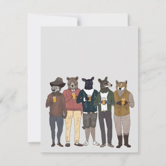 Bachelor Party Invitation Men Template Ankündigung (Rückseite)