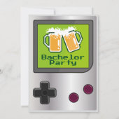 Bachelor-Party-Karte für coole Handheld-Spiele Einladung (Rückseite)