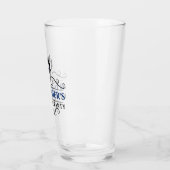 Bachelor-Party-Krawatte Blau oder Auswahl der Text Glas (Links)