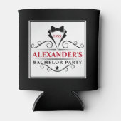 Bachelor-Party-Krawatte Rot oder Markierungsfarbe Dosenkühler (Vorderseite)