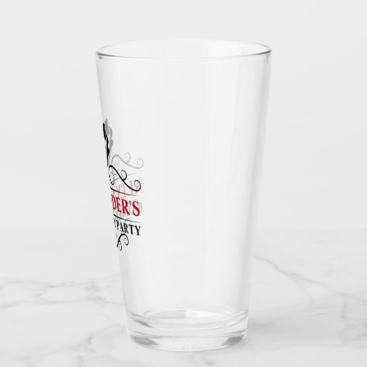 Bachelor-Party-Krawatte Rot oder Markierungsfarbe Glas (Links)