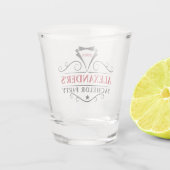 Bachelor-Party-Krawatte Rot oder Markierungsfarbe Schnapsglas (Rückseite)