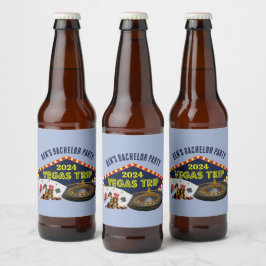 Bachelor Party Las Vegas Trip Casino Bierflaschenetikett