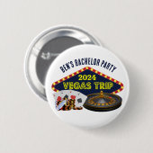 Bachelor Party Las Vegas Trip Casino Button (Vorne & Hinten)