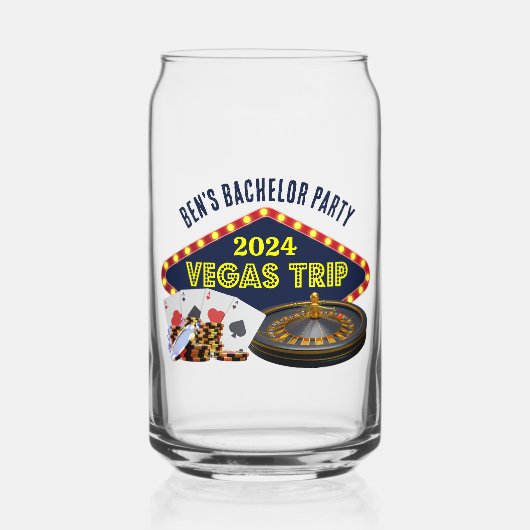 Bachelor Party Las Vegas Trip Casino Dosenglas (Vorderseite)