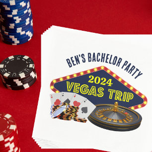 Bachelor Party Las Vegas Trip Casino Serviette