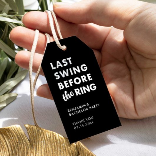 Bachelor Party Last Swing Before the Ring Minimal Geschenkanhänger